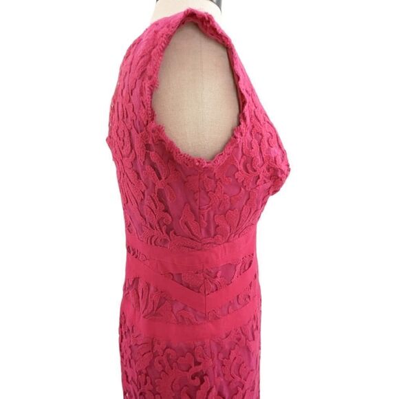 Tadashi Shoji fuschia lace dress size 6 - Picture 9 of 15
